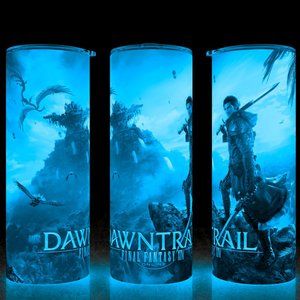Glow in the Dark Final Fantasy 14 Dawntrail MMO Gaming Cup Mug Tumbler 20oz